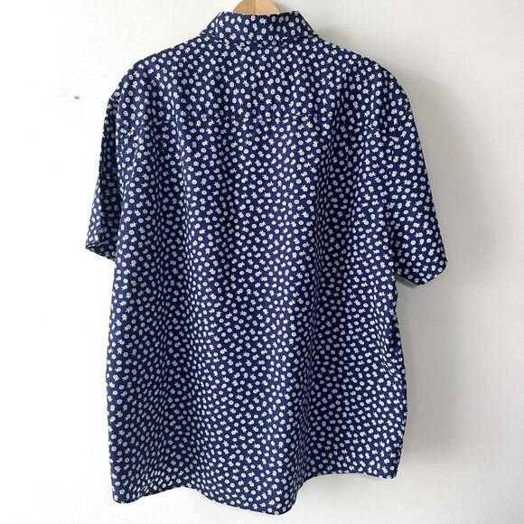 Rye Hawker Rye Mens Button Down Short Sleeve Navy Size XXL Floral Regular Fit - Picture 3 of 8